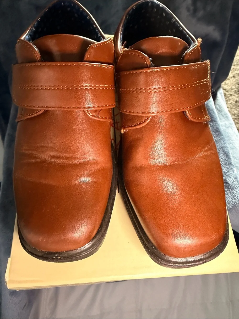 Amazon Boys Brown Slip-On Dress Shoes
